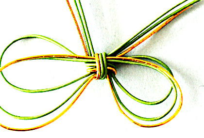 Gebundenes Mizuhiki hinten