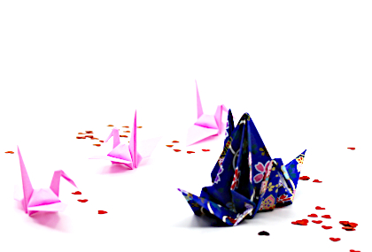 Origami_Kraniche_als_Deko_Babypartys