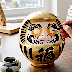 Daruma 9cm, gold