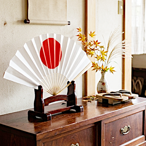 Japanische Handfächer, Hinomaru (Japan - Flagge)