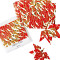 20 Blätter japanisches Yuzen Washi Papier 10x10 cm, roter Hintergrund, weiße Kraniche, für Origami und Basteln