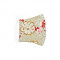 Stoffmaske, Blumen, beige