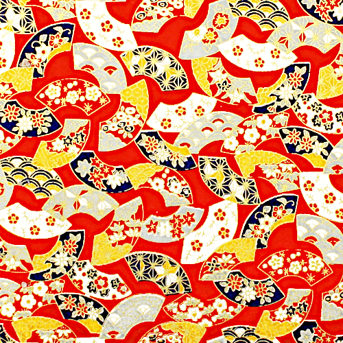 Origami Papier, Japanisches Papier Grossformat 67 x 99 cm, Fächer, rot
