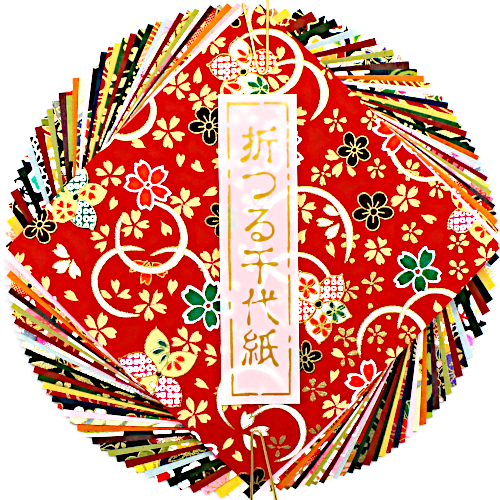 Japanisches Papier 10cm, 40 Blätter, verschiedene Farben und Motive