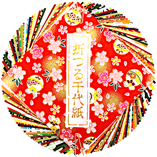 Japanisches Papier 10cm, 40 Blätter, verschiedene Farben und Motive