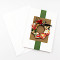 Handgemachte Weihnachtskarte aus japanischem Papier und Mizuhiki